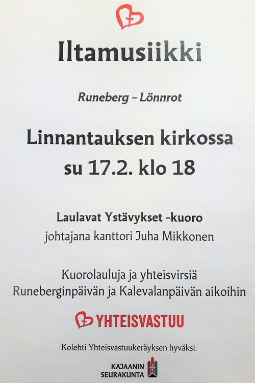 Iltamusiikki Runebergin- ja Kalevalanpäivän aikoihin Iltamusiikki Runebergin- ja Kalevalanpäivän aikoihin
