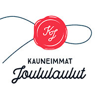 Kauneimmat joululaulut logo, sinetti ja nauha