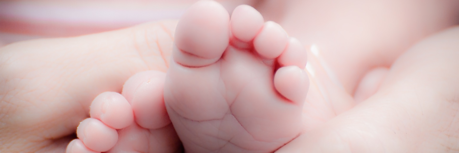 vauvan jalat aikuisen käsissä